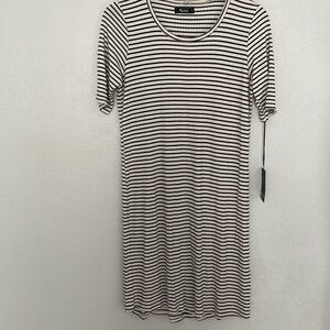 NWT | Michael Lauren‎ Revolve T Shirt Dress Striped Ribbed Short Sleeve Med